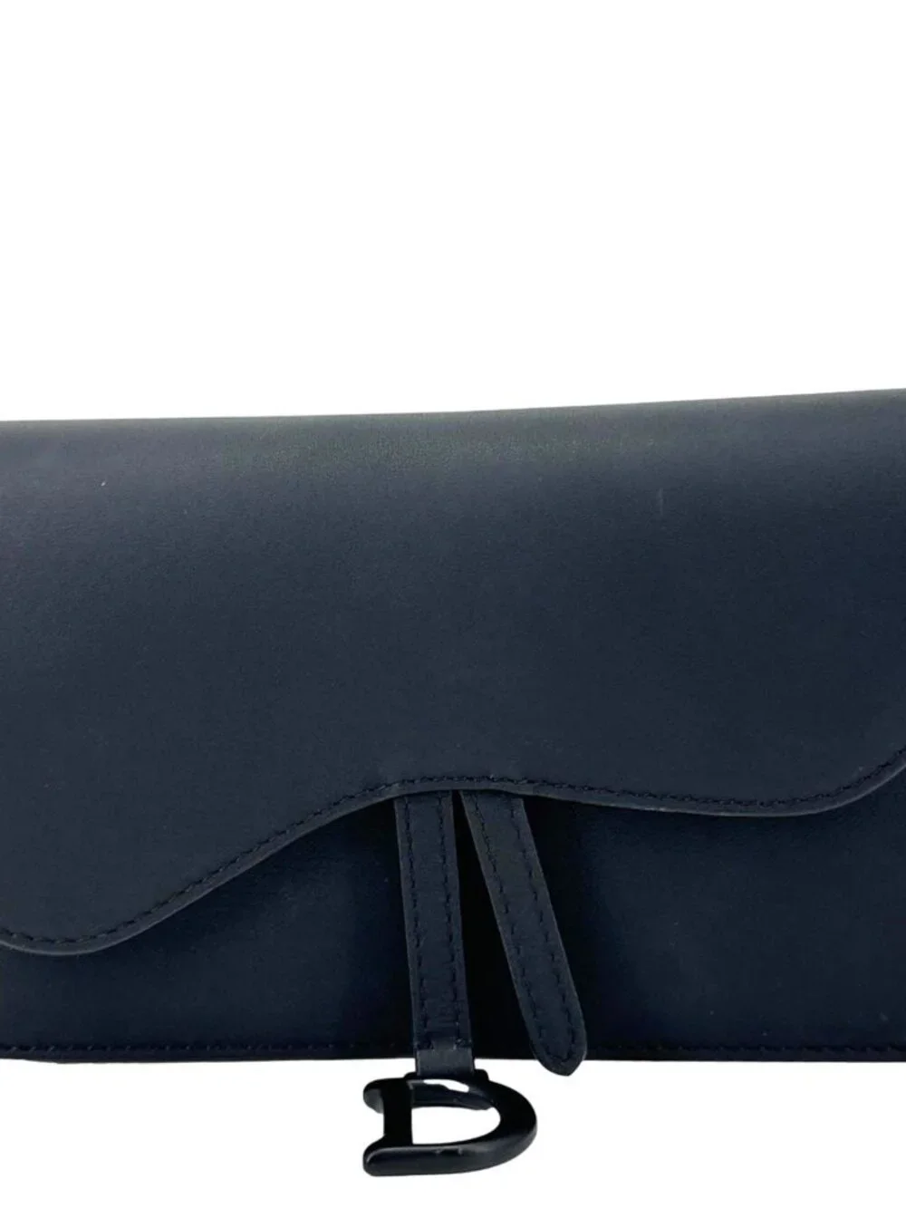 Christian Dior Saddle Ultra Matte Calfskin Leather Belt Pouch Black